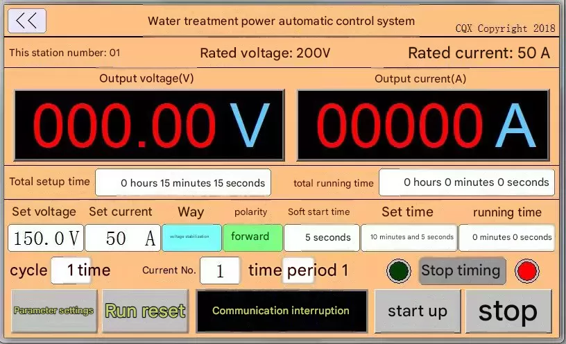 Wastewater treatment power supply
